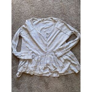 Free People thermal peplum top